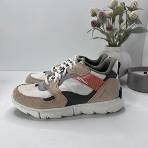 Sorel Explorer II Lace Up Sneaker Low WP Sea Salt NL4883-125 Women's 7.5